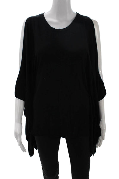 Michael Kors Women Tunic Black Long Sleeve Round Neck Viscose Cashmere Size XS