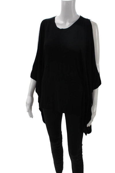 Michael Kors Women Tunic Black Long Sleeve Round Neck Viscose Cashmere Size XS