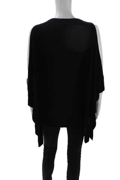 Michael Kors Women Tunic Black Long Sleeve Round Neck Viscose Cashmere Size XS