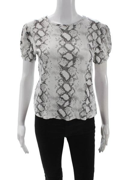 Generation Love Women Short Sleeve Crew Neck Animal Print Blouse Size S