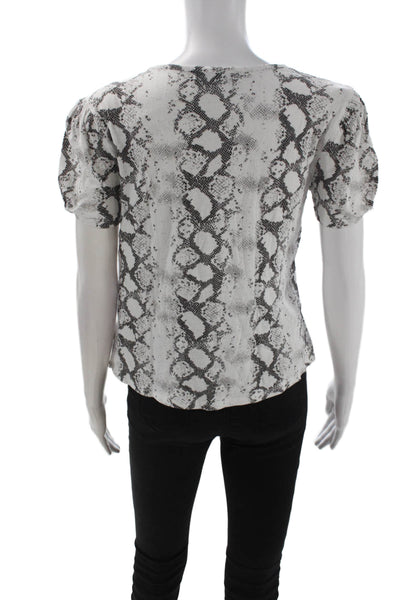 Generation Love Women Short Sleeve Crew Neck Animal Print Blouse Size S