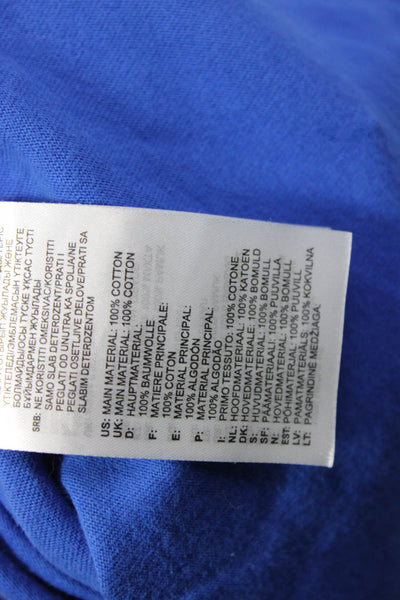 Adidas Women Blue Basic Cotton Crew Neck Short Sleeve T-Shirt Size M