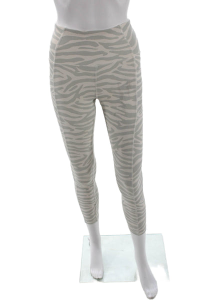 Gottex Womens Ankle Animal Print Beige Leggings Polyester Spandex Size XS