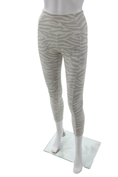 Gottex Womens Ankle Animal Print Beige Leggings Polyester Spandex Size XS