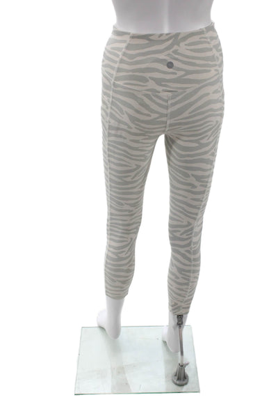 Gottex Womens Ankle Animal Print Beige Leggings Polyester Spandex Size XS