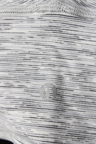 Lululemon Womens Ankle Leggings Gray Striped Nylon Lycra Size 6