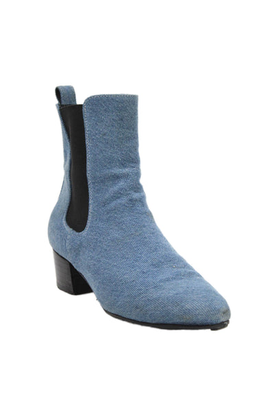 Archive Womens Denim Chelsea Boots Blue Size 7.5