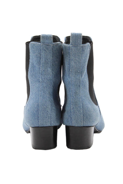 Archive Womens Denim Chelsea Boots Blue Size 7.5