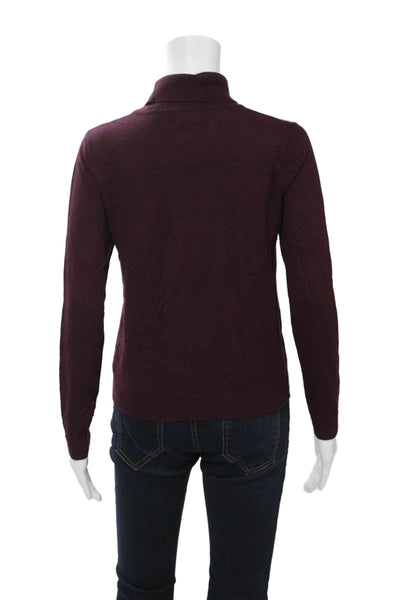 French Mason Womens Purple Long Sleeve Turtleneck Pullover Sweater Size 2