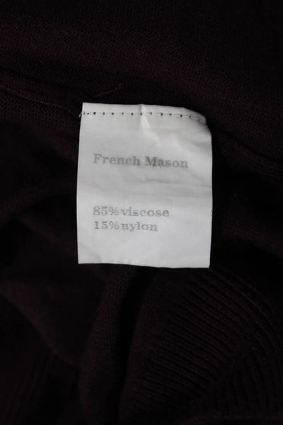 French Mason Womens Purple Long Sleeve Turtleneck Pullover Sweater Size 2