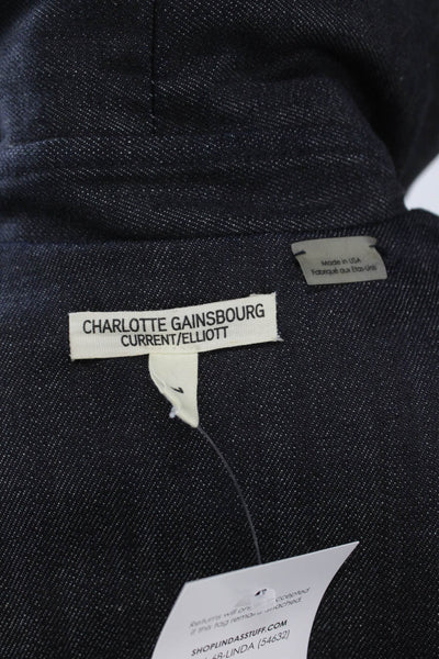Charlotte Gainsbourg Current/Elliott Womens Dark Blue Cotton Jacket Size 1