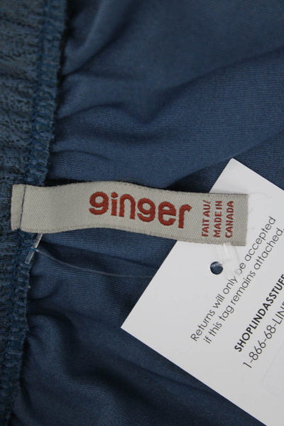 Ginger Womens A-Line Maxi Skirt Dark Blue Rayon Spandex Size S