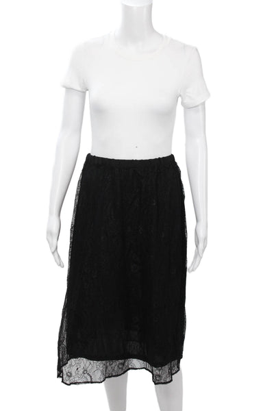Banana Republic Womens A-Line Skirt Black Petite 100% Nylon Size S