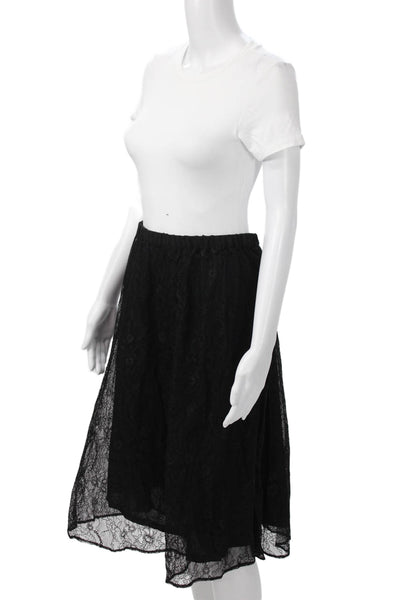 Banana Republic Womens A-Line Skirt Black Petite 100% Nylon Size S
