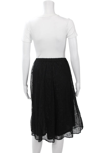 Banana Republic Womens A-Line Skirt Black Petite 100% Nylon Size S