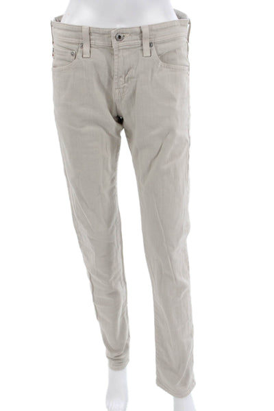 AG Adriano Goldschmied Mens Beige Mid Rise Pants Button Fly Size 30