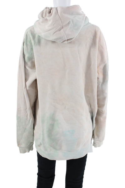 Max Roux Unisex Pullover Hoodies Beige Drawstring Cotton Size M