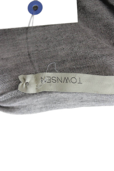 Townsen Womens Jersey Sleeveless Gray Geometric Round Neck Tank Size S