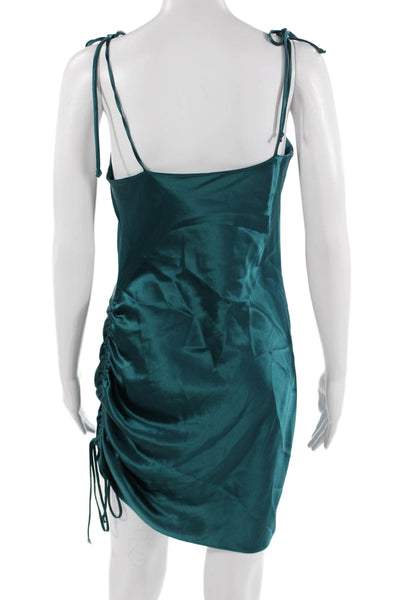 Kimberly Taylor Womens 90s Slip Dress Green Sleeveless Short Polyester Size S