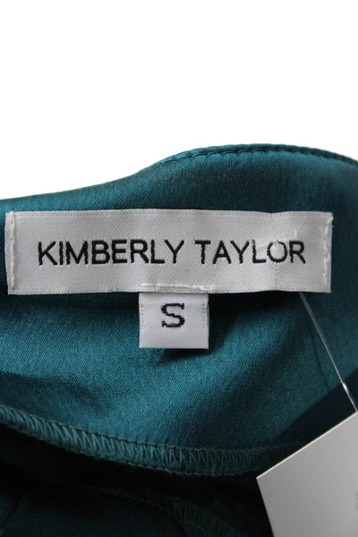 Kimberly Taylor Womens 90s Slip Dress Green Sleeveless Short Polyester Size S