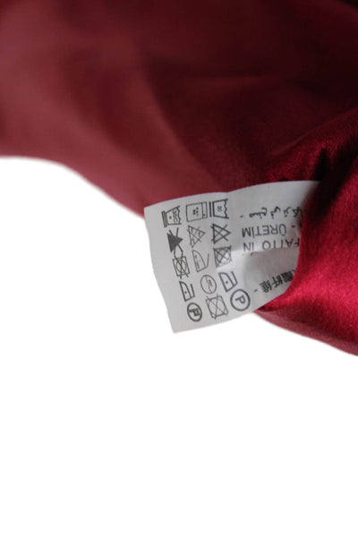 Zara Women A-Line Maxi Skirt Red Polyester Size S