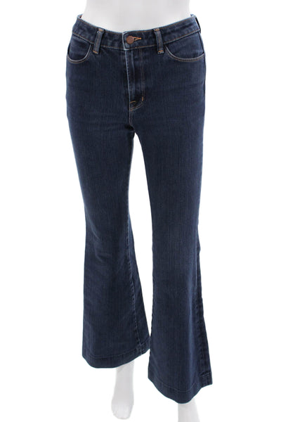 J Brand Womens Bootcut Flared Dark Blue Jeans Mid Rise Size 27