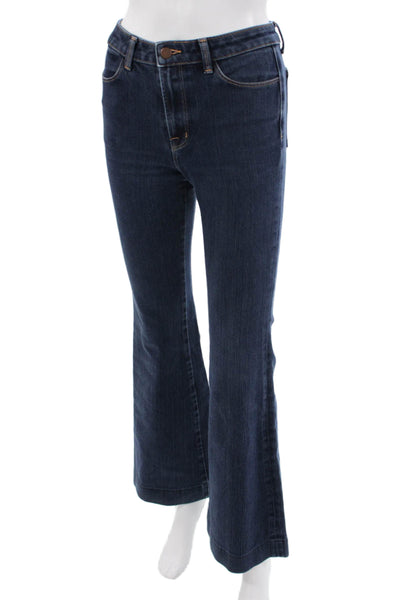 J Brand Womens Bootcut Flared Dark Blue Jeans Mid Rise Size 27