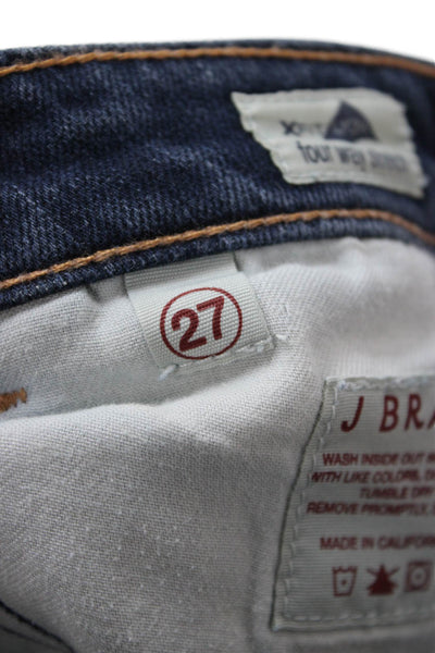 J Brand Womens Bootcut Flared Dark Blue Jeans Mid Rise Size 27