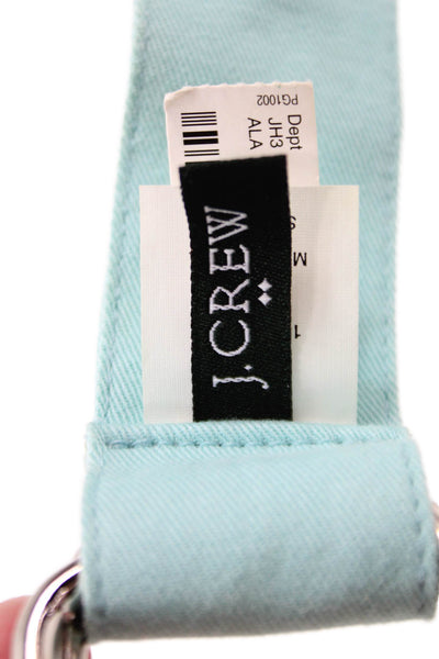J Crew Womens Lady Bug Print Belt Sky Blue Cotton Size Small/Medium