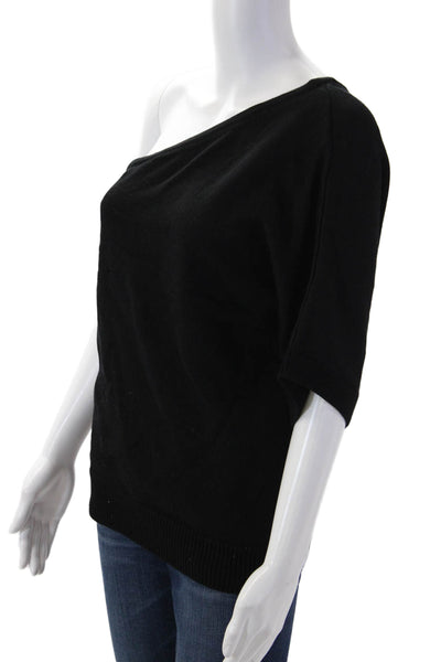 Michael Michael Kors Womens Black Silk Sweater Solid Designer Size M