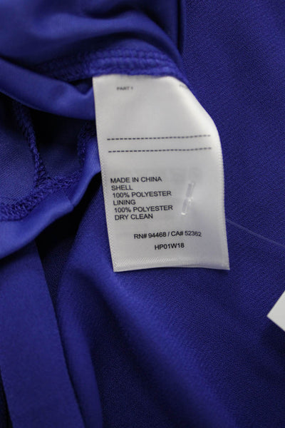 Laundry by Shelli Segal Womens Trapeze Dress Blue High Neck Sleeveless Size 4