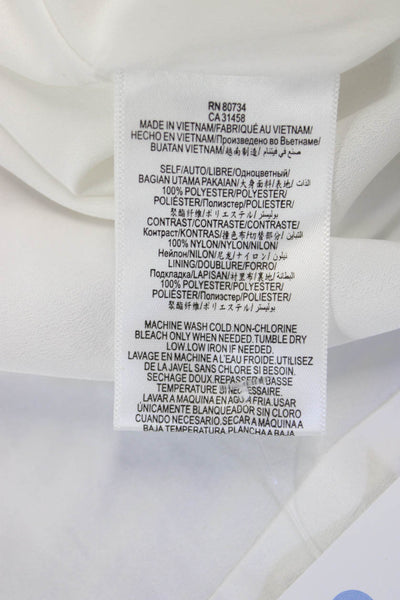 BCBGeneration Women Fit & Flare Dress Sleeveless White Knee-Length Size 6
