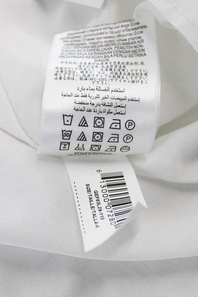 BCBGeneration Women Fit & Flare Dress Sleeveless White Knee-Length Size 6