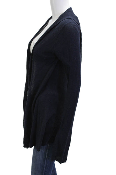 Acrobat Women Cardigan Silk Cashmere Dark Blue Long Sleeve Size M