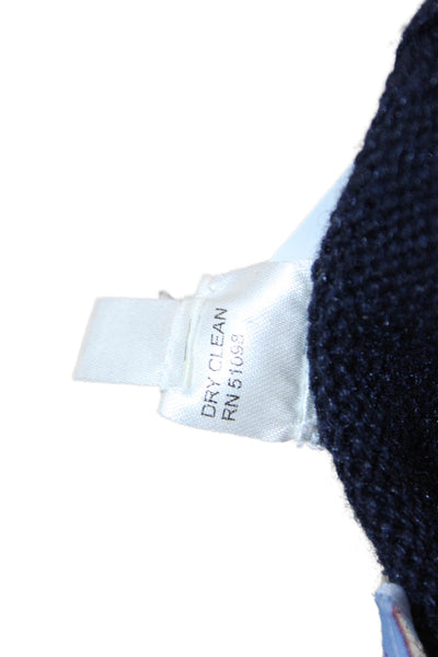 Acrobat Women Cardigan Silk Cashmere Dark Blue Long Sleeve Size M