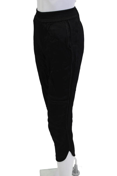 Zara Women Cropped Capri Pants Black Polyester Blend Size M