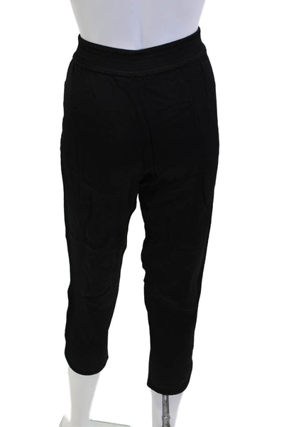 Zara Women Cropped Capri Pants Black Polyester Blend Size M