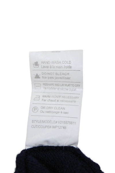 Vince Women Cardigan Dark Blue Wool Cashmere Collared Long Sleeve Size 2XS