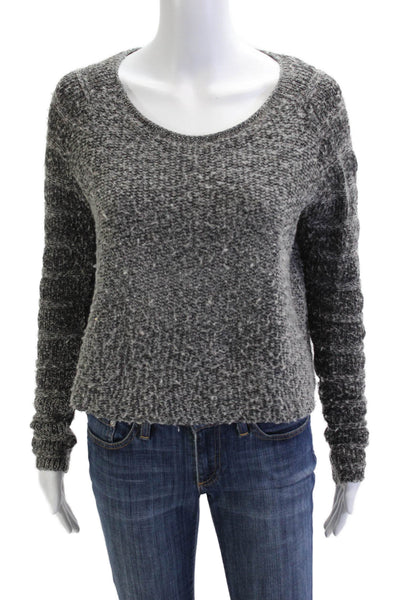 Helmut Lang Women Dark Gray Pullover Sweater Wool Blend Size S
