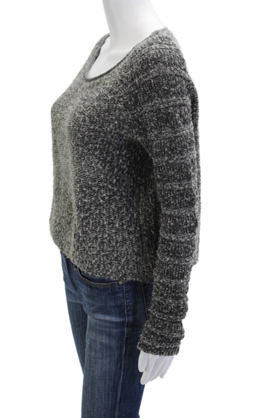 Helmut Lang Women Dark Gray Pullover Sweater Wool Blend Size S