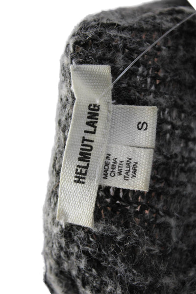 Helmut Lang Women Dark Gray Pullover Sweater Wool Blend Size S