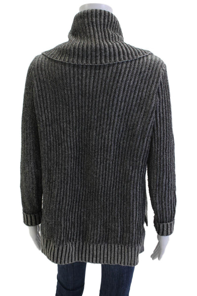Joie Women Dark Gray Striped Turtleneck Pullover Sweater Size XS