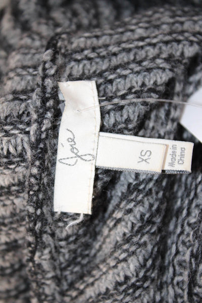 Joie Women Dark Gray Striped Turtleneck Pullover Sweater Size XS