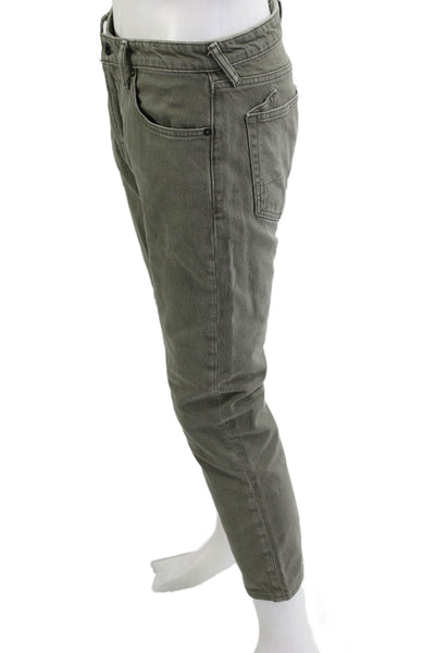 PRPS Mens Green Cropped Ankle Pants Button Closure Size 32