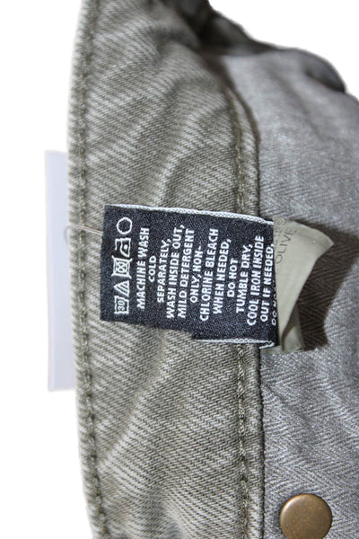 PRPS Mens Green Cropped Ankle Pants Button Closure Size 32