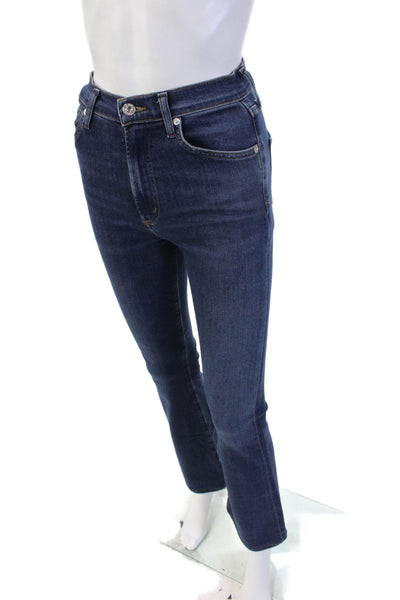 Citizens of Humanity Women Bootcut Cropped Dark Blue Jeans Mid Rise Size 24