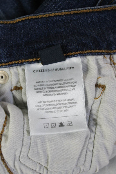 Citizens of Humanity Women Bootcut Cropped Dark Blue Jeans Mid Rise Size 24