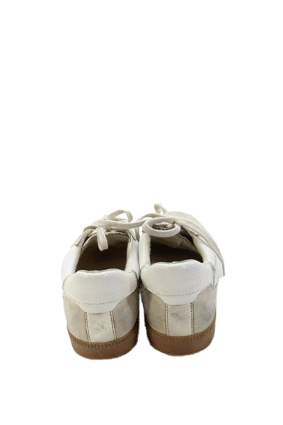 Dolce Vita Womens Color Block Lace-Up Casual Sneakers Beige Size 8