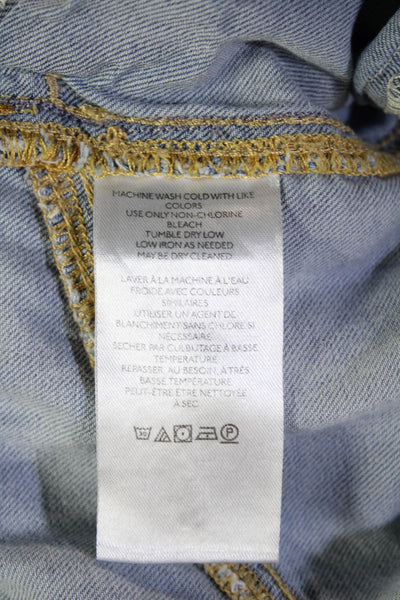 We The Free Womens Cropped Mid Rise Light Blue Pants Size XS
