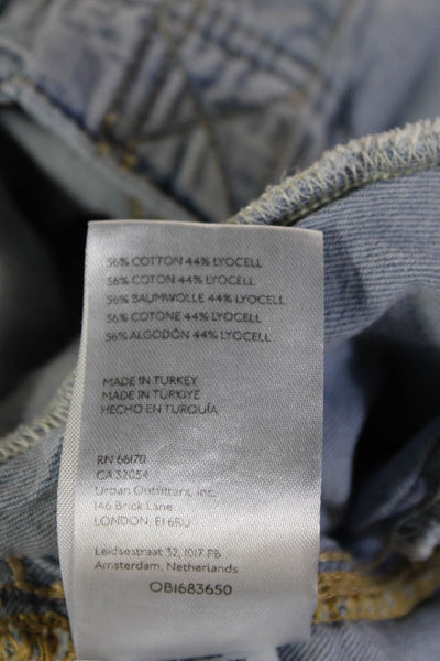 We The Free Womens Cropped Mid Rise Light Blue Pants Size XS